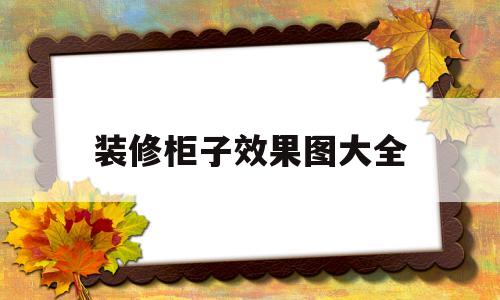 装修柜子效果图大全(装修柜子效果图大全图片 主卧)