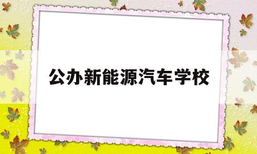 公办新能源汽车学校(公办新能源汽车学校荆州校区)