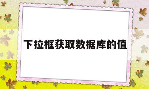 下拉框获取数据库的值(点击下拉框获取数据库的数值)