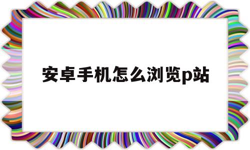 安卓手机怎么浏览p站(安卓手机怎么浏览p站网页)