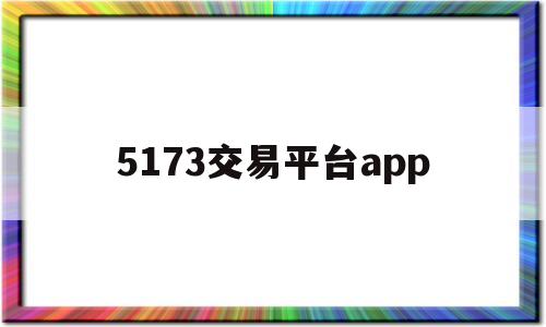 5173交易平台app(5173交易平台交易流程)