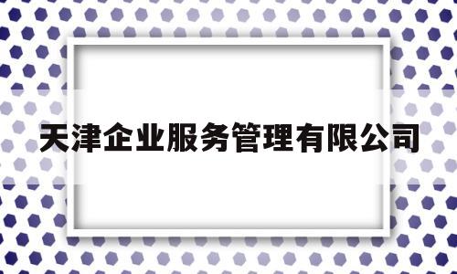 天津企业服务管理有限公司(天津企业服务管理有限公司是国企吗)