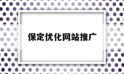 保定优化网站推广(网站推广优化外包便宜)