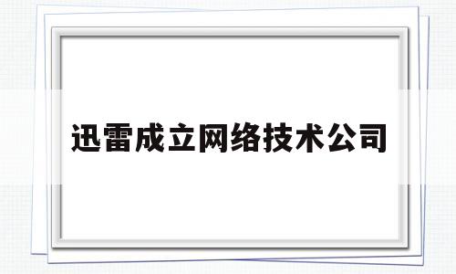 迅雷成立网络技术公司(迅雷成立网络技术公司的条件)