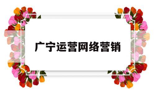 广宁运营网络营销(广宁运营网络营销招聘信息)