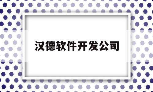 汉德软件开发公司(汉得信息 工业软件)