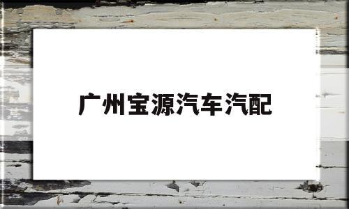 广州宝源汽车汽配(广州宝源汽车汽配城)