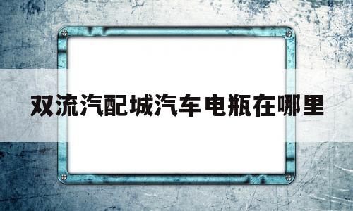 双流汽配城汽车电瓶在哪里(双流汽配城汽车电瓶在哪里买)