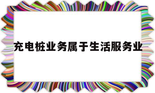 充电桩业务属于生活服务业(充电桩属于国民经济行业分类)