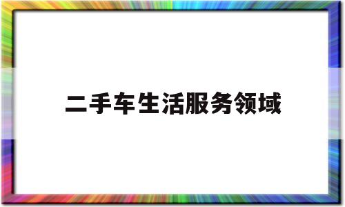 二手车生活服务领域(二手车服务有哪些内容)