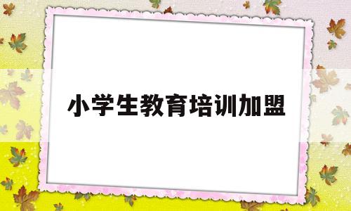 小学生教育培训加盟(小学生教育培训加盟方案)