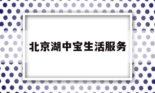 北京湖中宝生活服务(北京湖中宝尚德幼儿园)