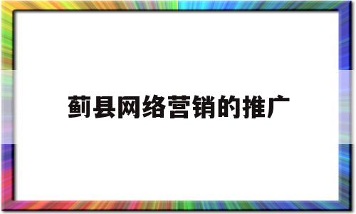 蓟县网络营销的推广(网络营销推广方案整合)