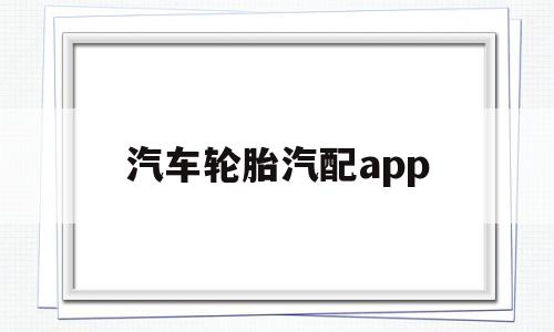 汽车轮胎汽配app(汽配轮胎批发订货系统)