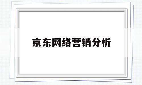 京东网络营销分析(京东企业网络营销分析)