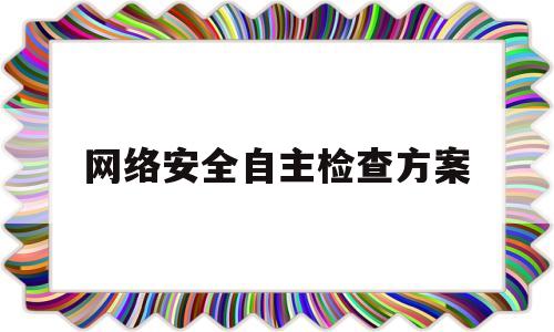 网络安全自主检查方案(网络安全专项检查自查报告)