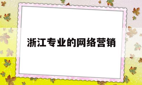 浙江专业的网络营销(浙江网络营销模拟实验报告)