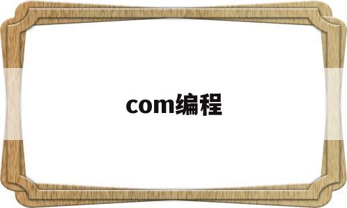 com编程(com编程教程)