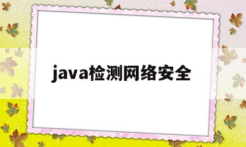 java检测网络安全(java 网络安全面试题)