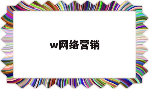 w网络营销(网络营销内容)