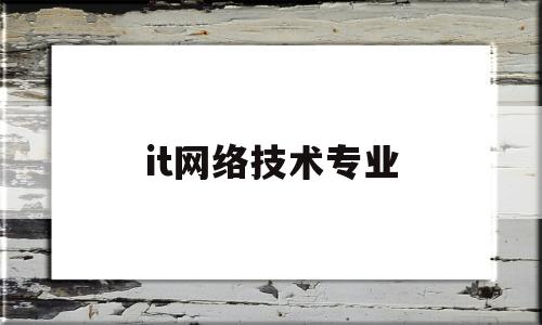 it网络技术专业(网络工程专业在it领域中位置)