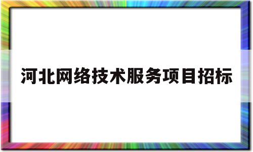 河北网络技术服务项目招标(河北网络技术服务项目招标公告)