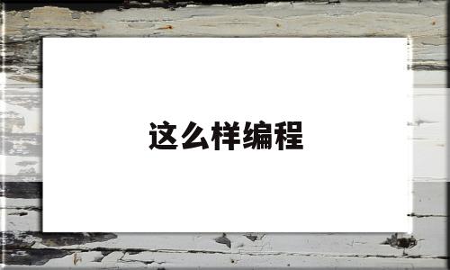 这么样编程(手把手教你编程)