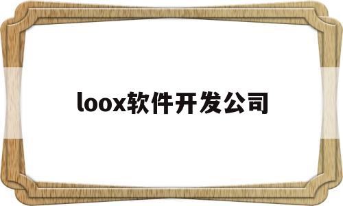 loox软件开发公司的简单介绍