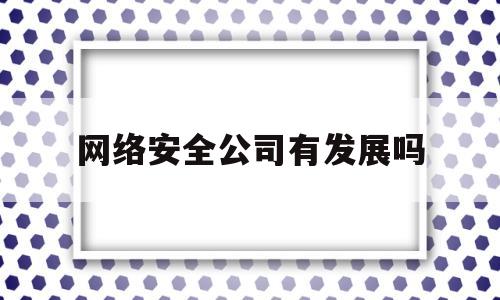 网络安全公司有发展吗(网络安全公司有发展吗工资多少)