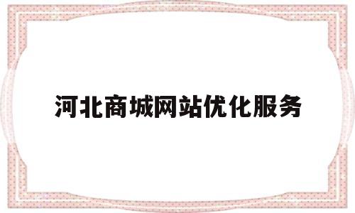 河北商城网站优化服务(河北商城网站优化服务公司)