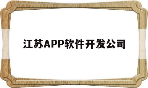 江苏APP软件开发公司(江苏app软件开发公司怎么样)