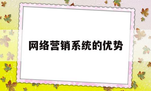 网络营销系统的优势(网络营销管理系统的主要构成)