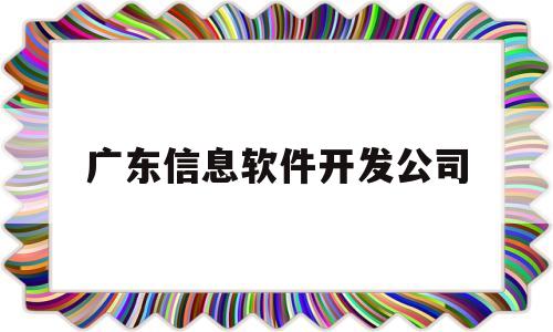 广东信息软件开发公司(广东省信息技术开发公司)