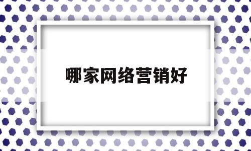 哪家网络营销好(知名的网络营销企业有哪些)