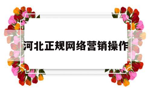 河北正规网络营销操作(石家庄网络营销课程培训)