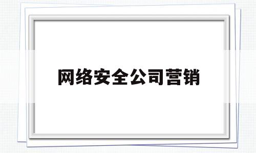 网络安全公司营销(网络安全公司营销策划方案)