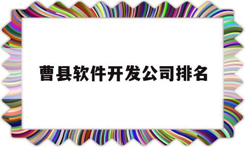 曹县软件开发公司排名(曹县软件开发公司排名第几)