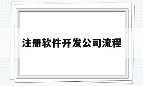 注册软件开发公司流程(注册软件开发公司流程及费用)