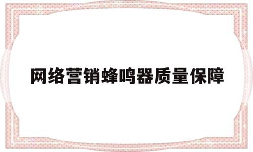 网络营销蜂鸣器质量保障(2018国考蜂鸣式营销)