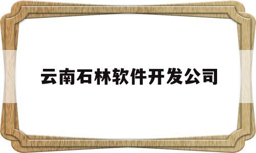 云南石林软件开发公司(云南石林软件开发公司怎么样)