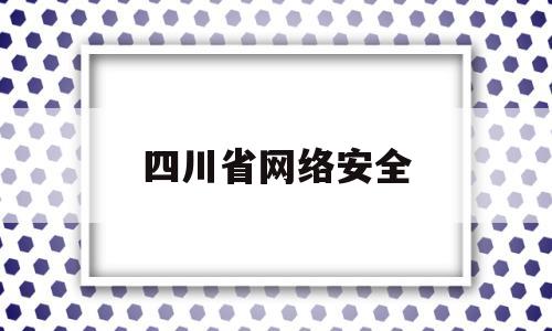 四川省网络安全(四川省网络安全管理办法)