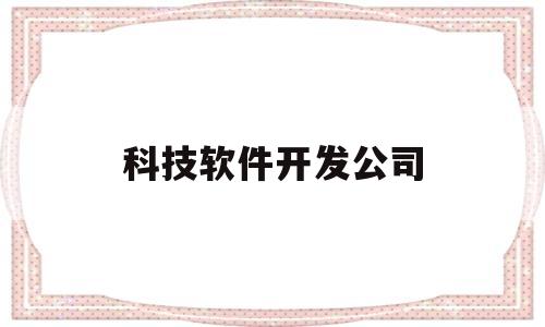 科技软件开发公司(科技软件开发公司是国企吗)