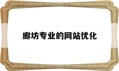 廊坊专业的网站优化(廊坊网站快速排名优化)