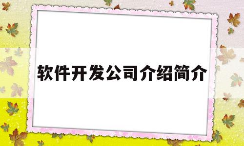 软件开发公司介绍简介(软件开发公司介绍简介范文)