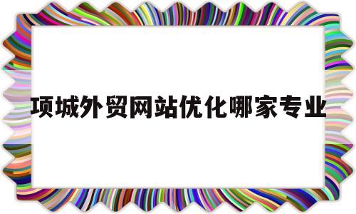 项城外贸网站优化哪家专业的简单介绍