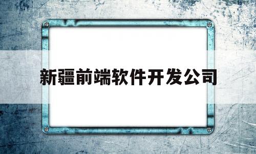 新疆前端软件开发公司(新疆软件园入驻企业名单)