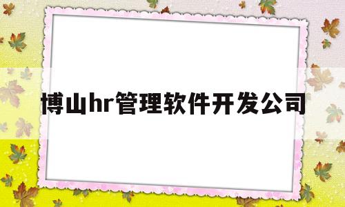 博山hr管理软件开发公司(博山hr管理软件开发公司有哪些)