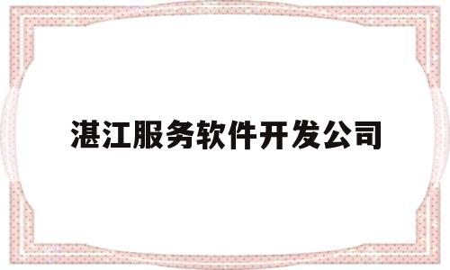 湛江服务软件开发公司(湛江服务软件开发公司排名)