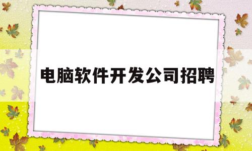 电脑软件开发公司招聘(电脑软件开发公司招聘信息)