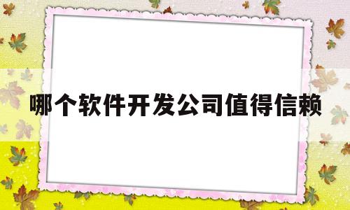 哪个软件开发公司值得信赖(哪个软件开发公司值得信赖呢)